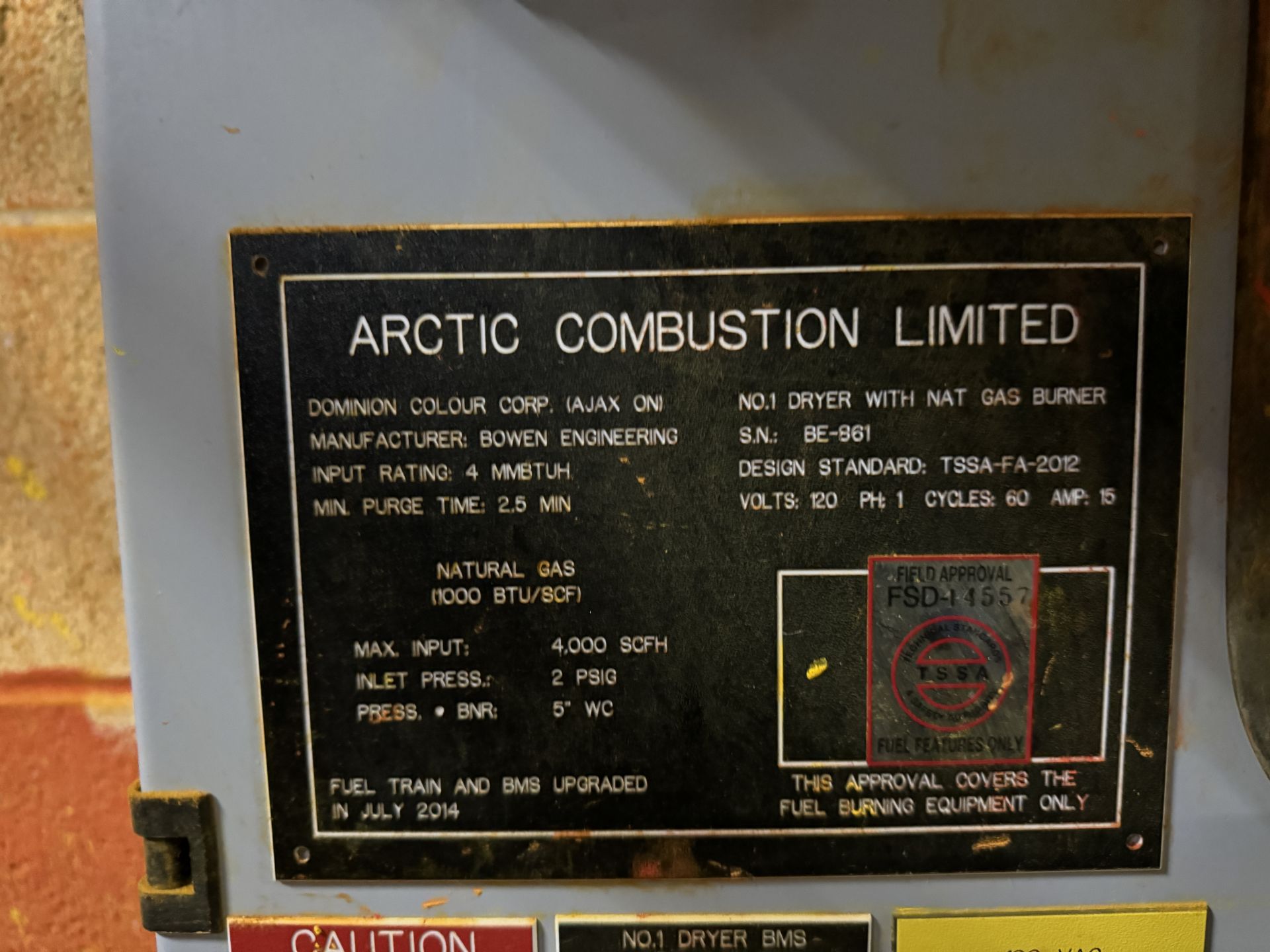 LOT OF (2) ARCTIC COMBUTION LTD CONTROL PANELS W/ HONEYWELL BURMIER CONTROL AND EXPANDED ANNUMCIATOR - Image 4 of 5