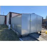 METAL STORAGE BUILDING, APPROX. 16'L X 9.5'W X 6.5'H (NO CONTENTS)