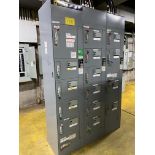 SQUARE D MODEL 6 LOW VOLTAGE MOTOR CONTROL CENTER, (3) BANKS, APPROX. (15) BREAKERS (WIRE TO BE