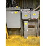 LOT OF (12) SPLITTER / POWER BOXES IN SUBSTATION 1 AND PANEL MATE PANEL (ON FLOOR)