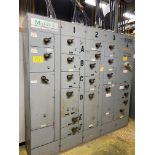 LOT OF (6) MOTOR CONTROL CENTER PANELS (BALANCE OF ROOM, APPROX. 198 BREAKERS IN TOTAL, CUTLER