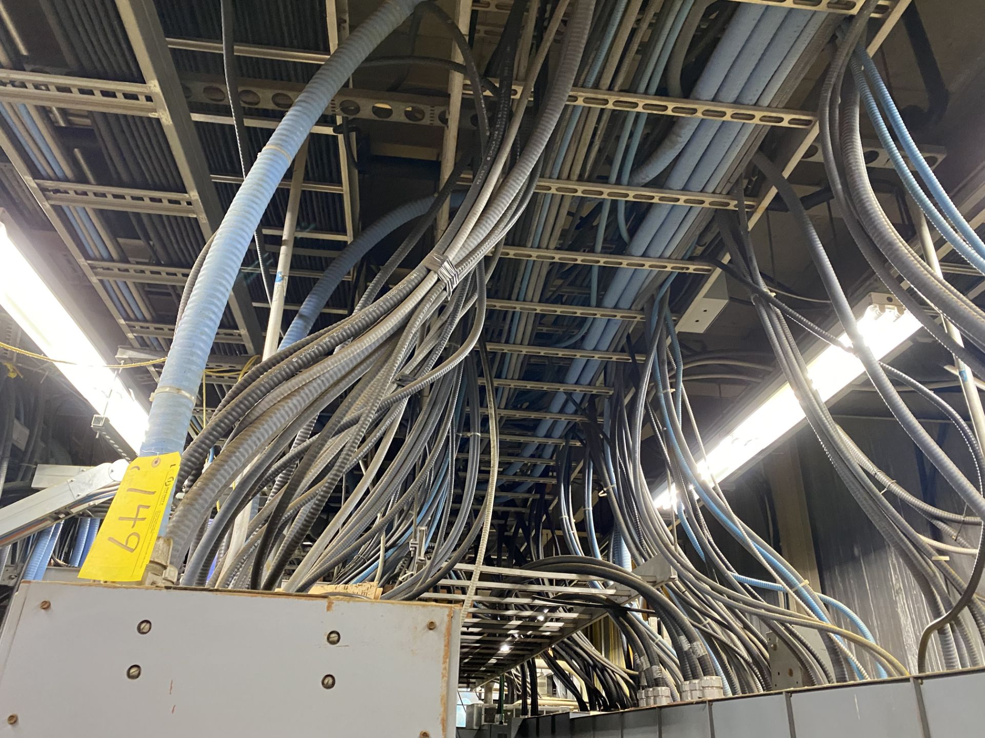 LOT OF ALL MACHINERY RELATED WIRE / ELECTRICAL CABLES IN PLANT, MULTIPLE RUNS (NO ELECTRICAL PANELS, - Image 3 of 15