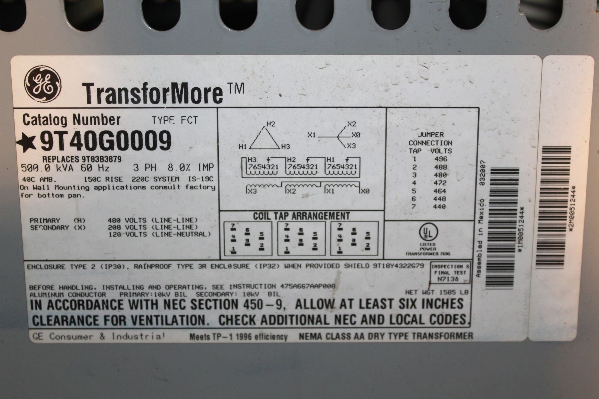 GE TRANSFORMER - Bild 3 aus 8