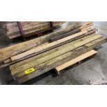 PALLET OF ASSORTED LUMBER & (5) 6" X 6" X 8' TIMBERS