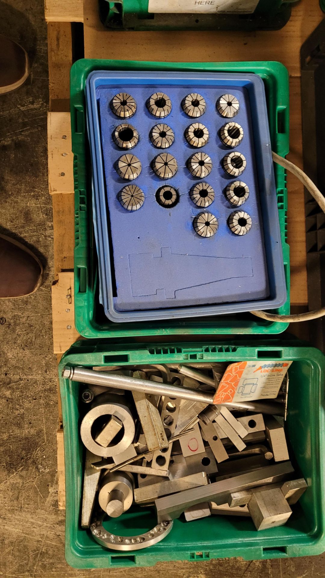 LOT OF ASST. HARDWARE, DRILL BITS, FIXTURES, TOOLING, COLLETS, ETC. - Image 4 of 7