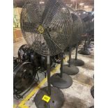 LOT (4) AIR MASTER FLOOR FANS, 32"