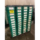 LOT OF (156) 5" X 11" X 14" LONG PLASTIC BINS