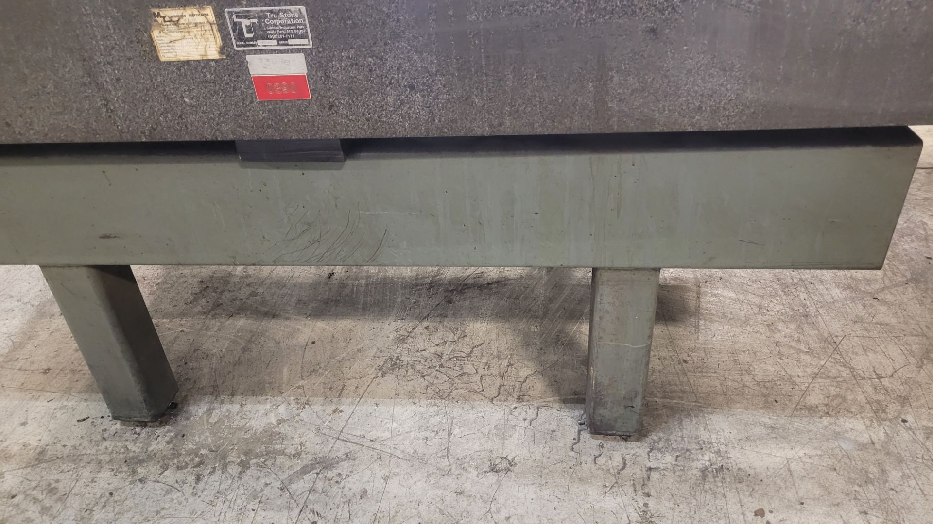TRU-STONE CORPORATION APPROX. 10" X 48" X 72" GRANITE SURFACE PLATE ON STAND (RIGGING FEE $45) - Image 3 of 5