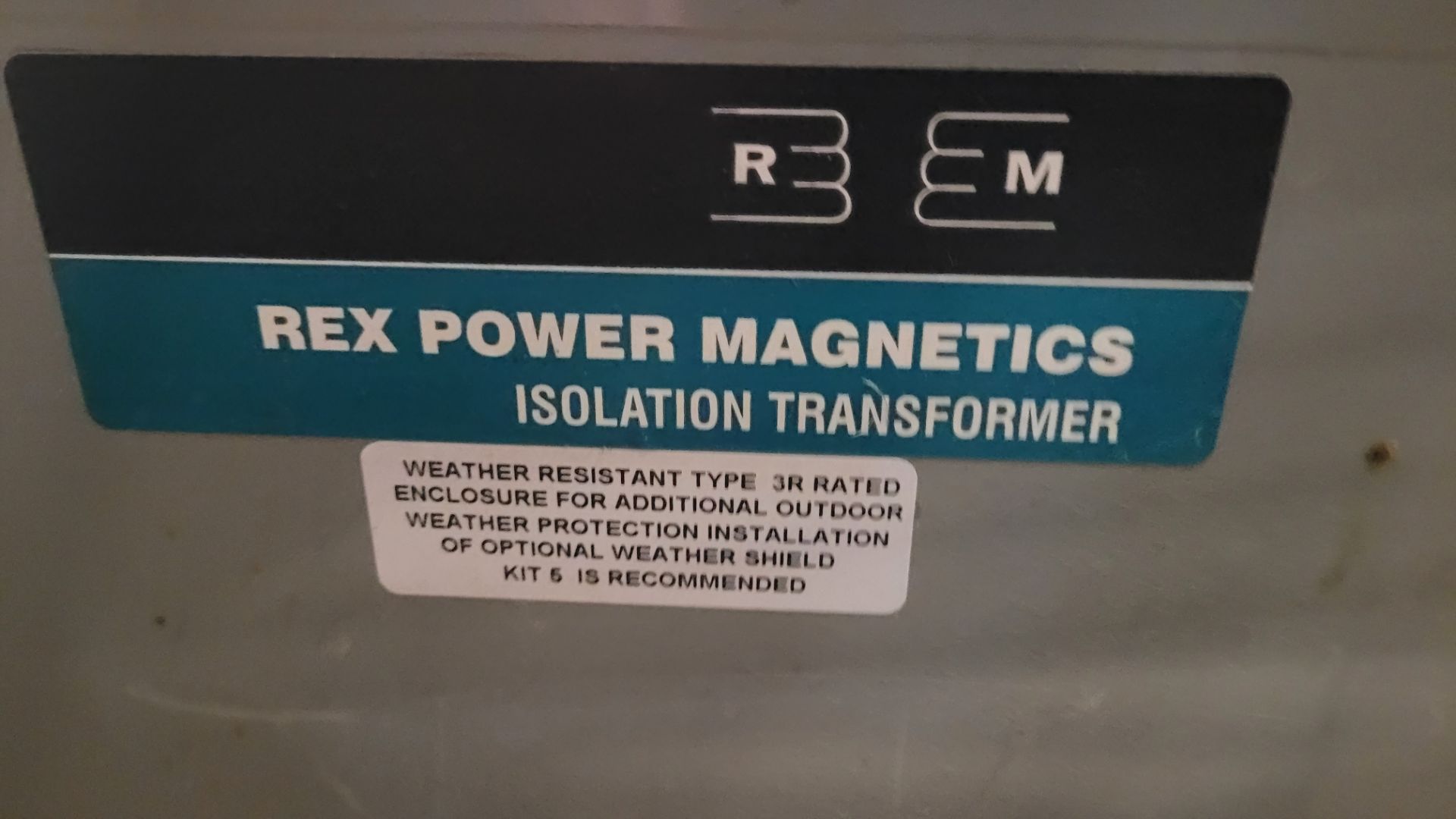 REX POWER MAGNETICS 25KVA TRANSFORMER, 600V PRIMARY, 220Y/127 SECONDARY (RIGGING FEE $75) - Image 2 of 3