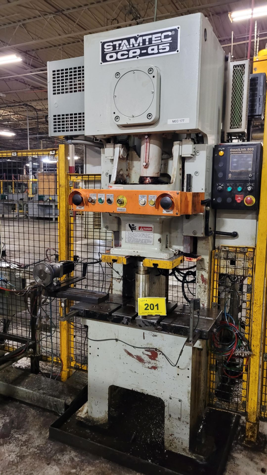 Press Cell Machine PUNCH PRESS CELL W/ STAMTEC OCP-45 GAP FRAME PUNCH PRESS, OMNILINK 805 ...