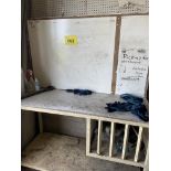ASSORTED BENCHES, LOCKER & WHITE BOARD