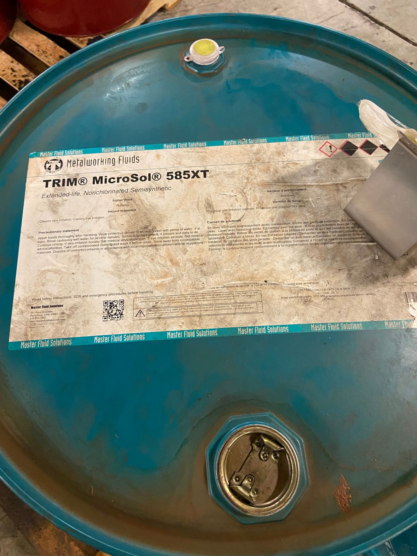 LOT (2) 45 GALLON DRUM OF TRIM MICROSOL 585XT OPENED DRUMS - Image 2 of 3