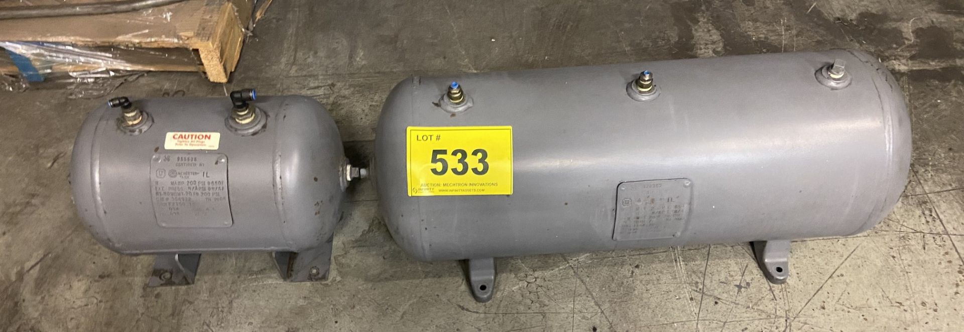 LOT (2) AIR RECEIVER TANKS