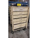 PORTABLE STORAGE CABINET W/ CONTENTS, TOOLING, ETC.