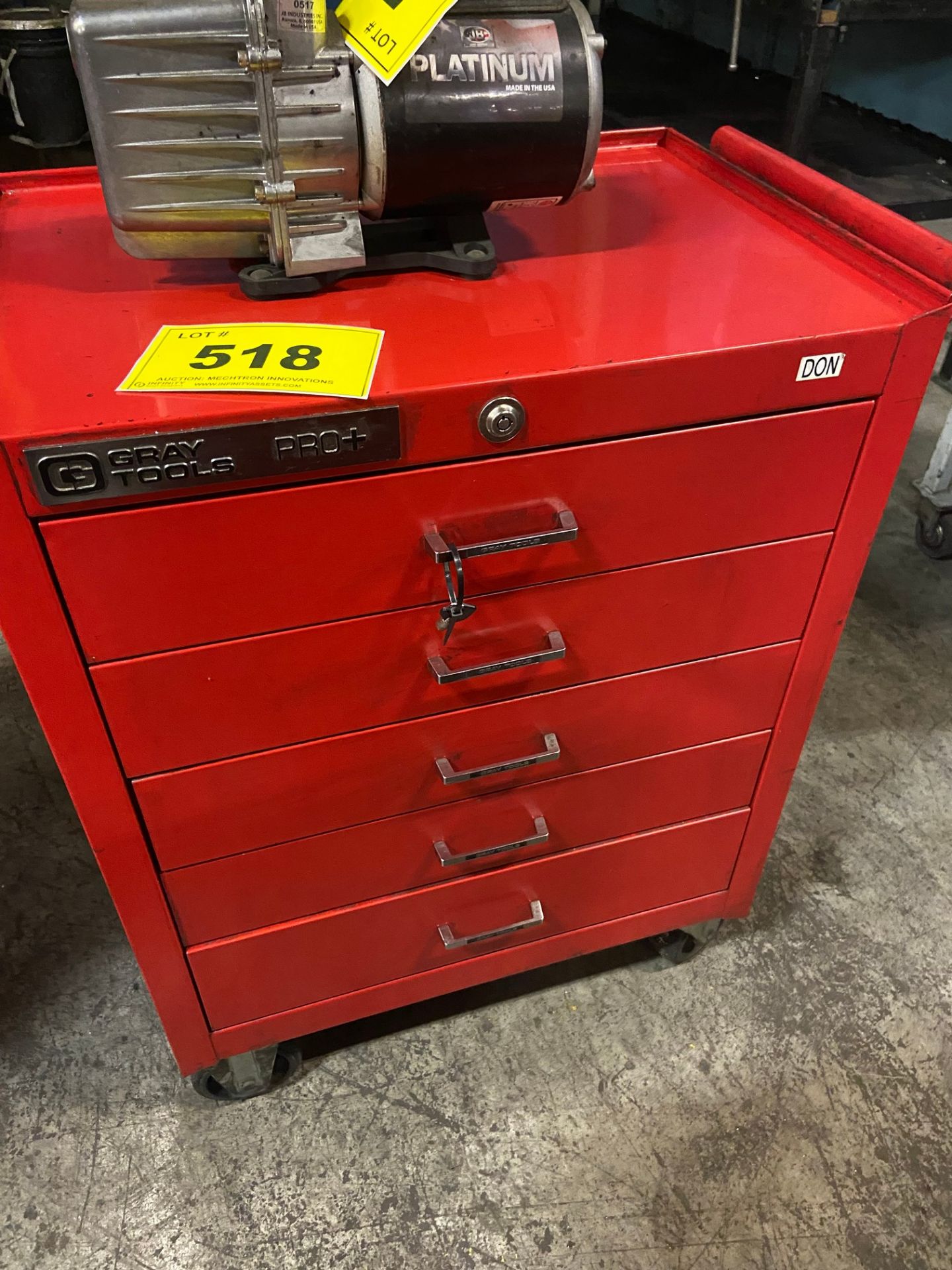 GREY 5 DRAWER TOOL CHEST ON CASTORS - Image 2 of 2