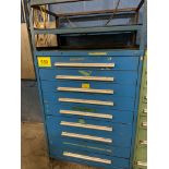 EIGHT DRAWER 42" WIDE STORAGE CABINET C/W CONTENTS