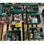 LOT OF ASST. BEARINGS, VALVES, GEARBOXES, ETC.