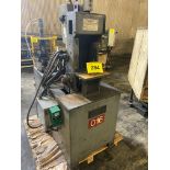 KALAMAZOO VERTICAL BELT SANDER C/W DUSTKOP DUST COLLECTOR FILTER UNIT (RIGGING FEE $50)