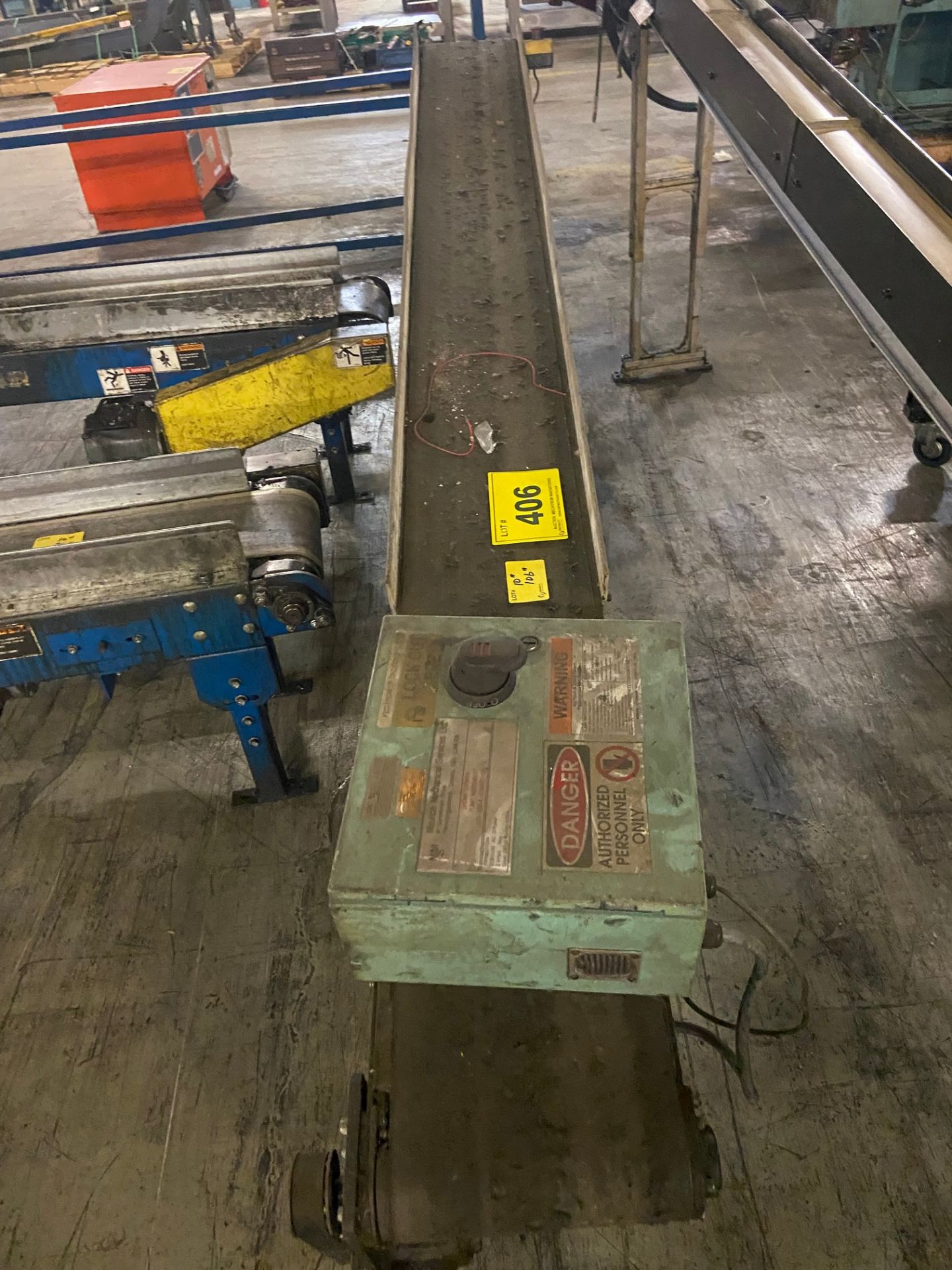 10" X 106" LONG BELT CONVEYOR, C/W SPEED CONTROLLER, - Image 2 of 5