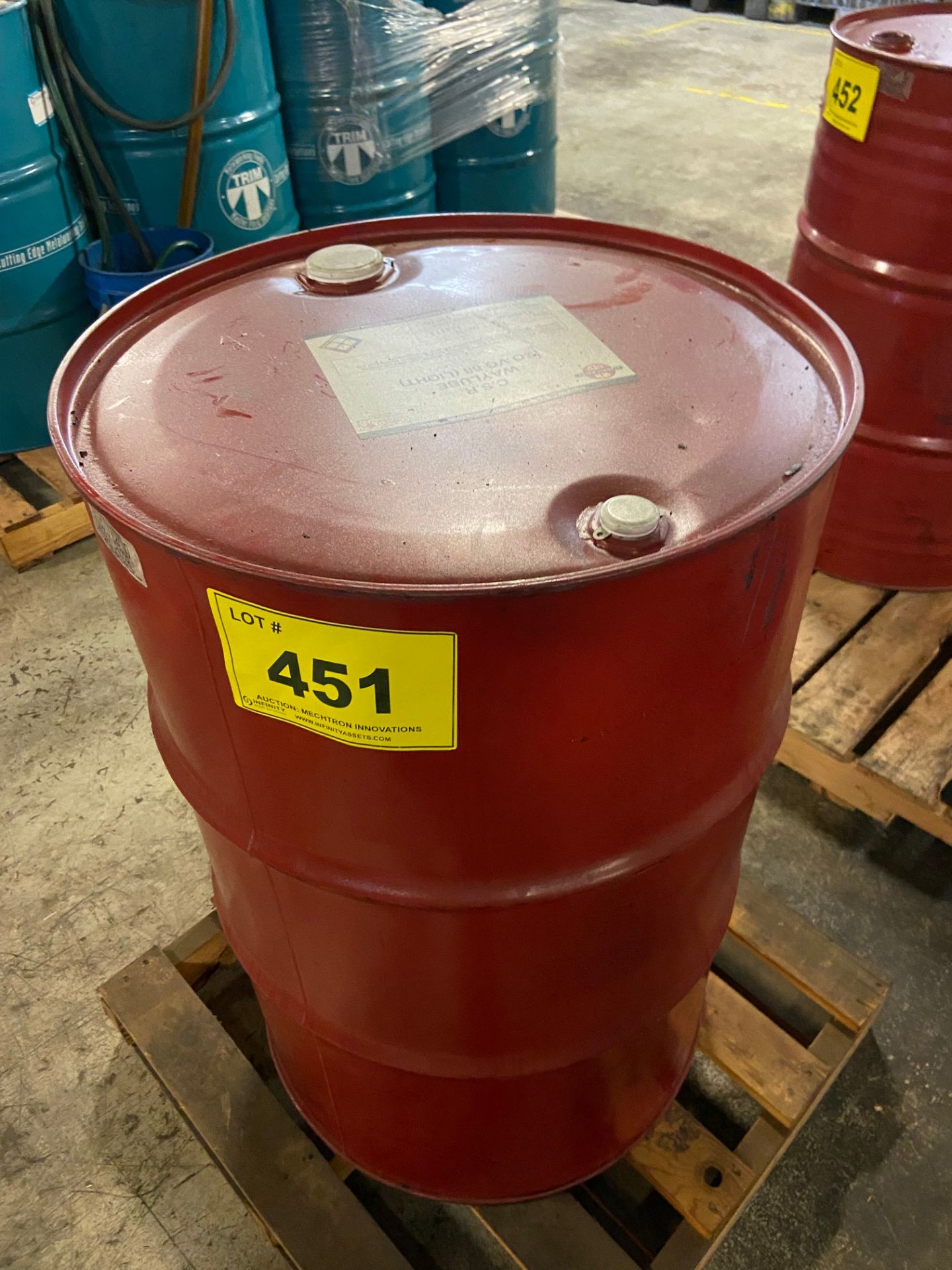 45 GALLON DRUM OF C.S.R. WYLUBE ISO VG65 (LIGHT) LUBRICANT