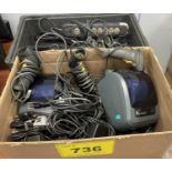 LOT OF (2) BOXES OF LABEL PRINTERS, SCANNERS, ETC.