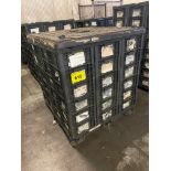 LOT OF (36) 7.5" X 14.5" X 23.5' LONG PLASTIC BINS