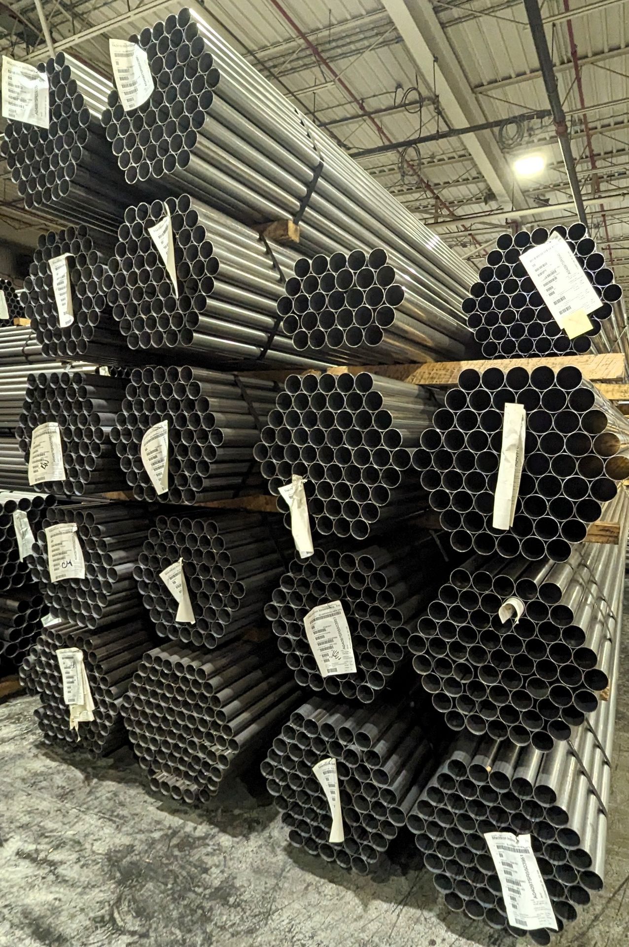 PARTIAL VIEW OF 215+ TONS OF STAINLESS STEEL TUBE INVENTORY