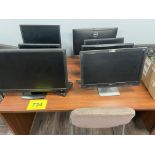 LOT OF ASST. MONITORS, DESK AND CHAIR