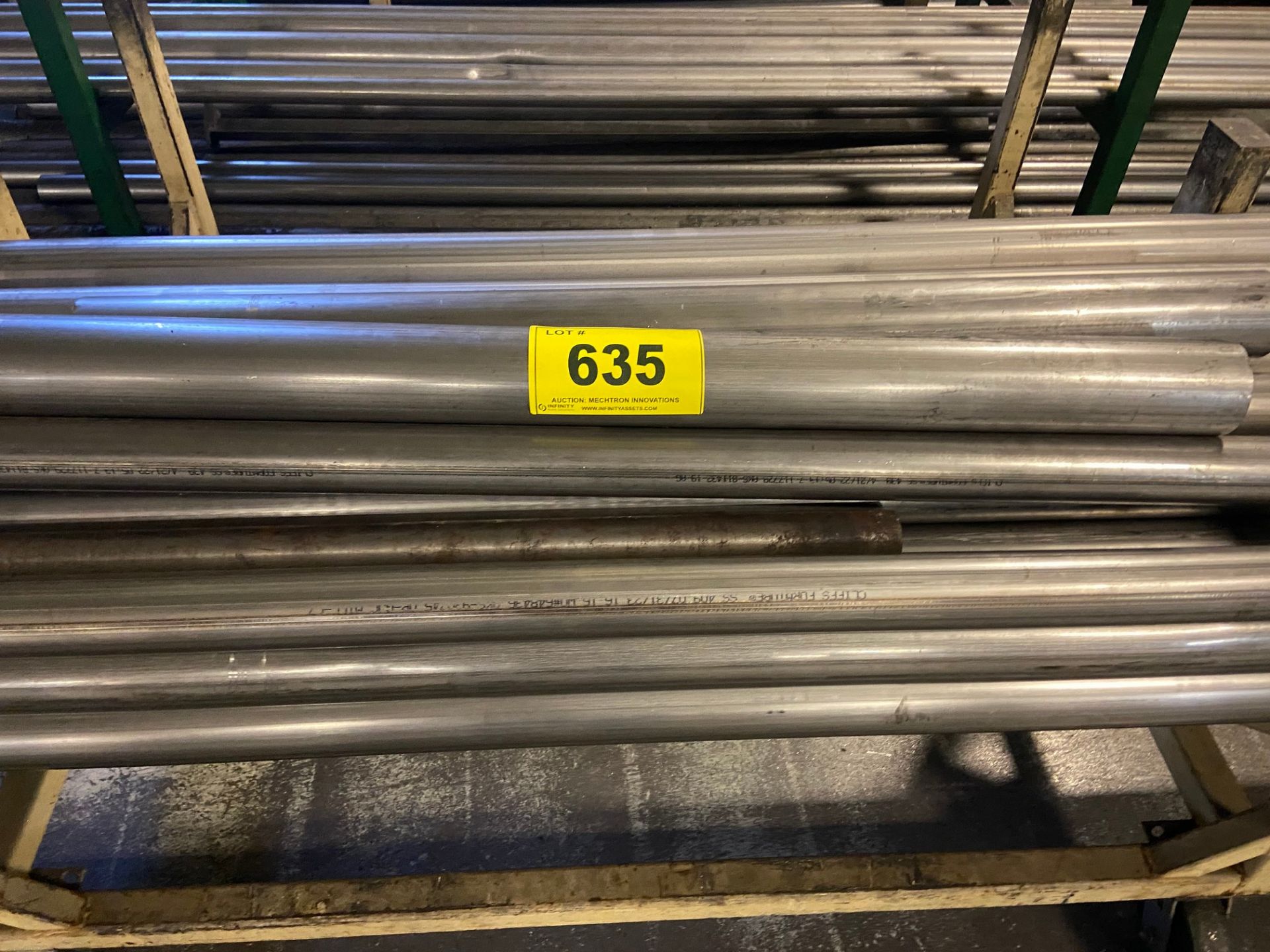 LOT OF (4) STEEL HOLDING RACKS C/W ASSORTED SIZES OF 409 STAINLESS STEEL TUBS - Image 2 of 6