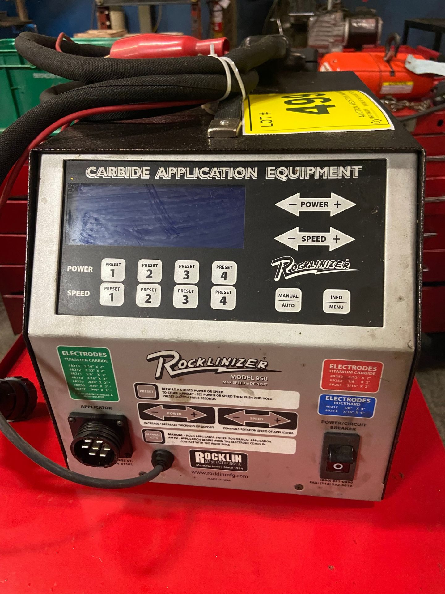 ROCKLINIZER MODEL 950 CARBIDE APPLICATION UNIT, 220/240 VOLTS - Image 3 of 5