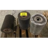 LOT (3) 18" LONG STEEL ROLLS