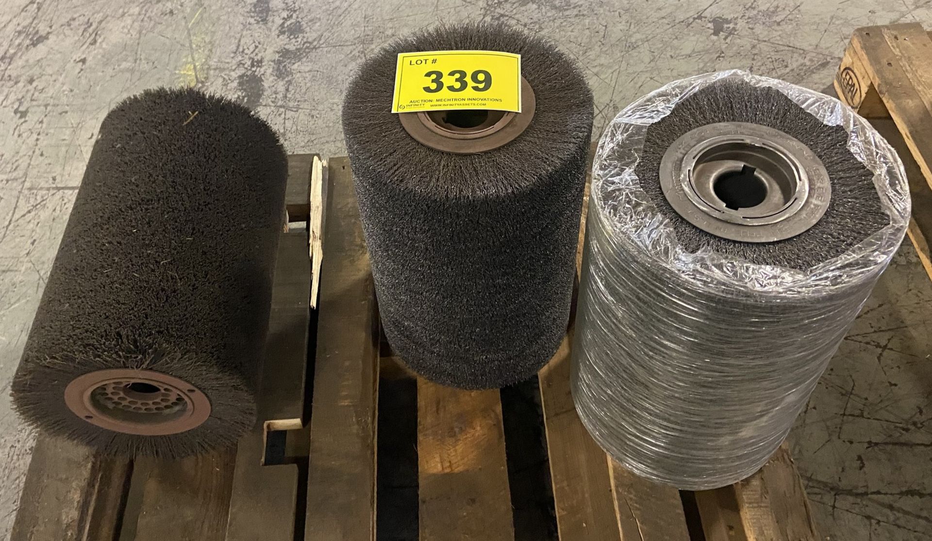 LOT (3) 18" LONG STEEL ROLLS