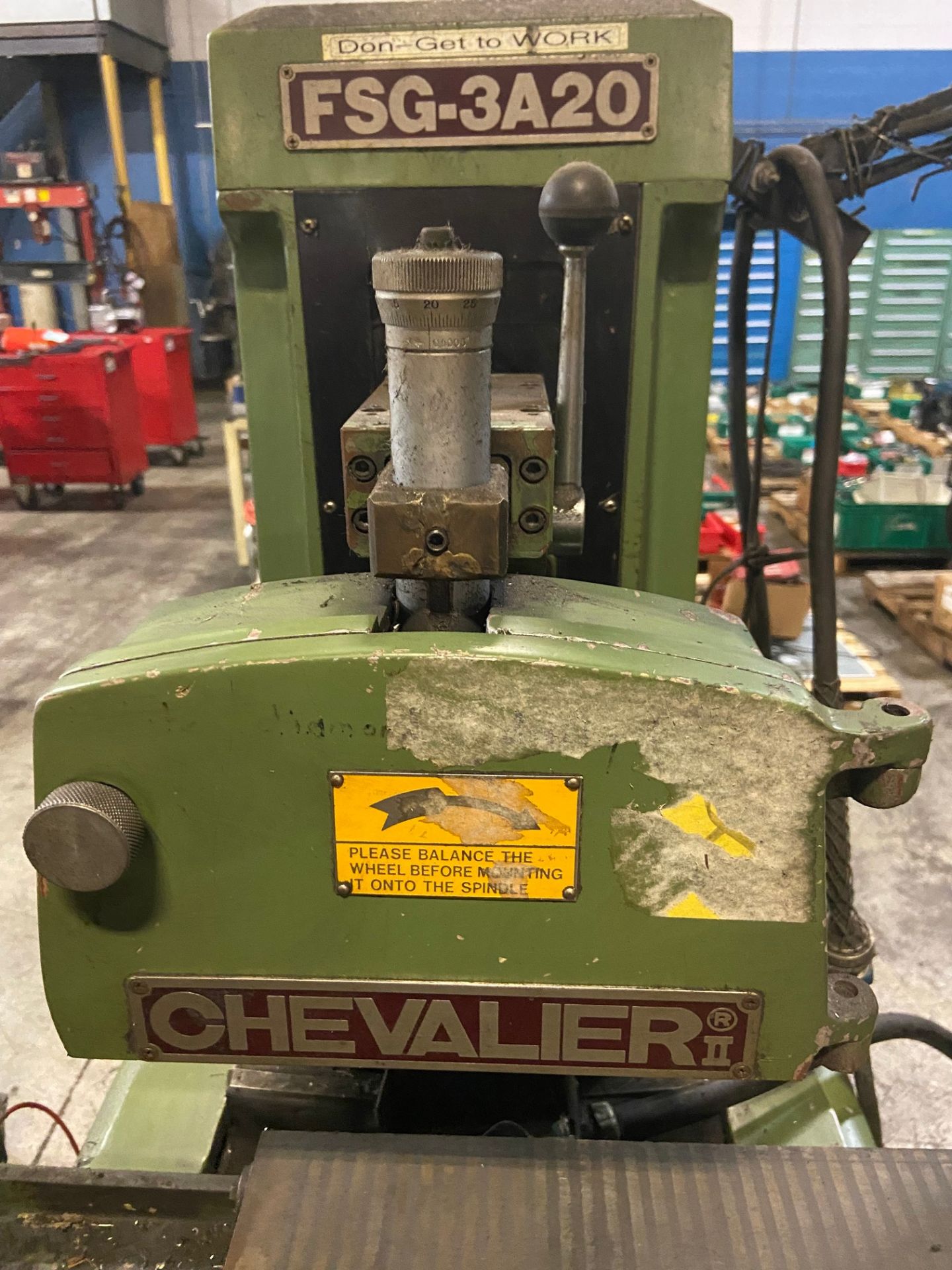 CHEVALIER FSG-3A20 SURFACE GRINDER C/W WALKER-HAGOU BV MODEL 20 MAGNET PLATE, S/N P218 (RIGGING - Image 3 of 4