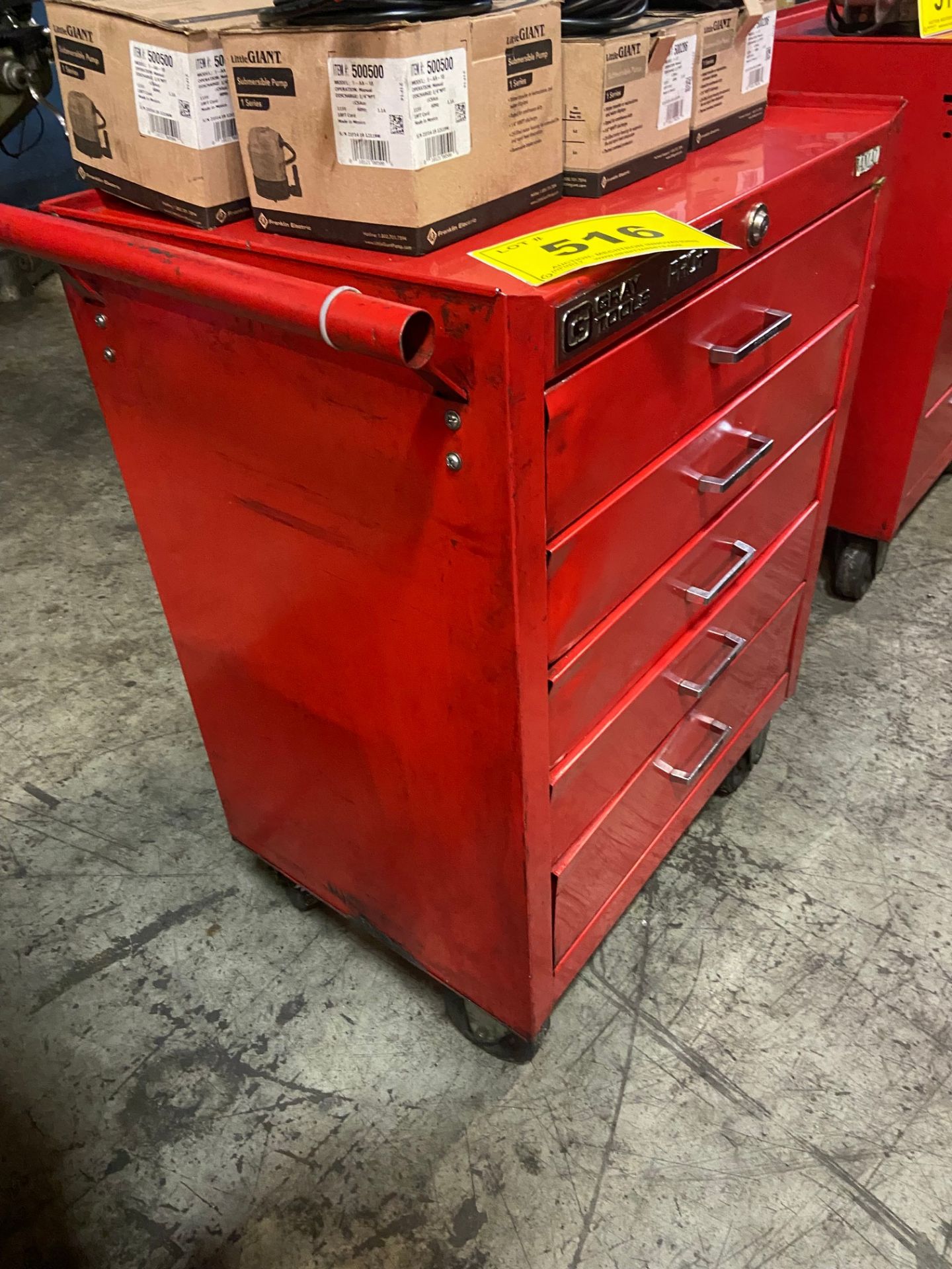 GREY 5 DRAWER TOOL CHEST ON CASTORS - Image 2 of 2