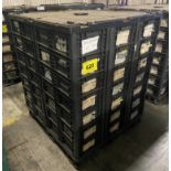 LOT OF (42) 7.5" X 14.5" X 23.5' LONG PLASTIC BINS