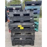 LOT OF (100) 42" X 48" FOLDING PLASTIC BINS