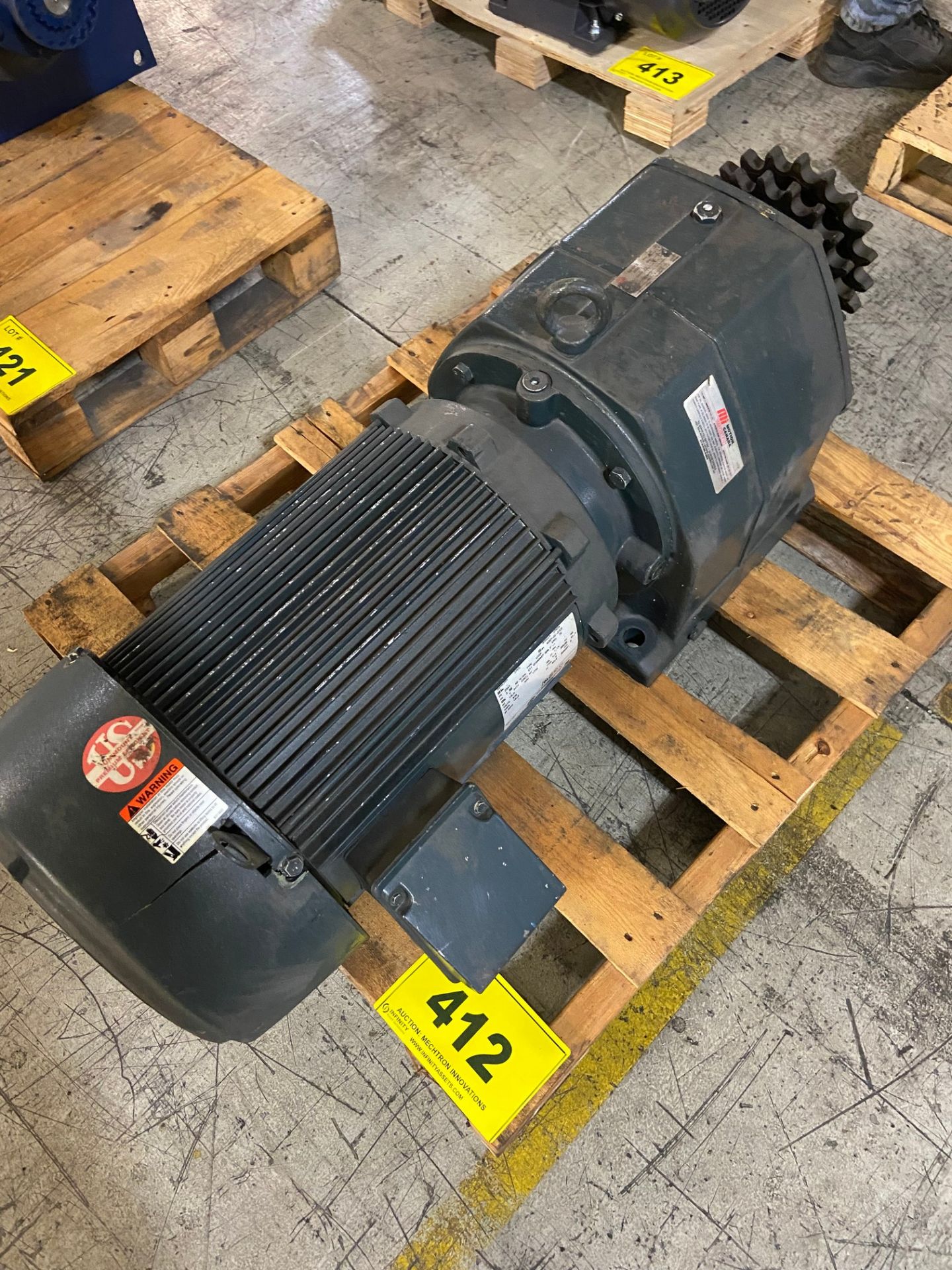 US SERIES 20000 ELECTRIC MOTOR, 1750 RPM C/W REDUCER DRIVE