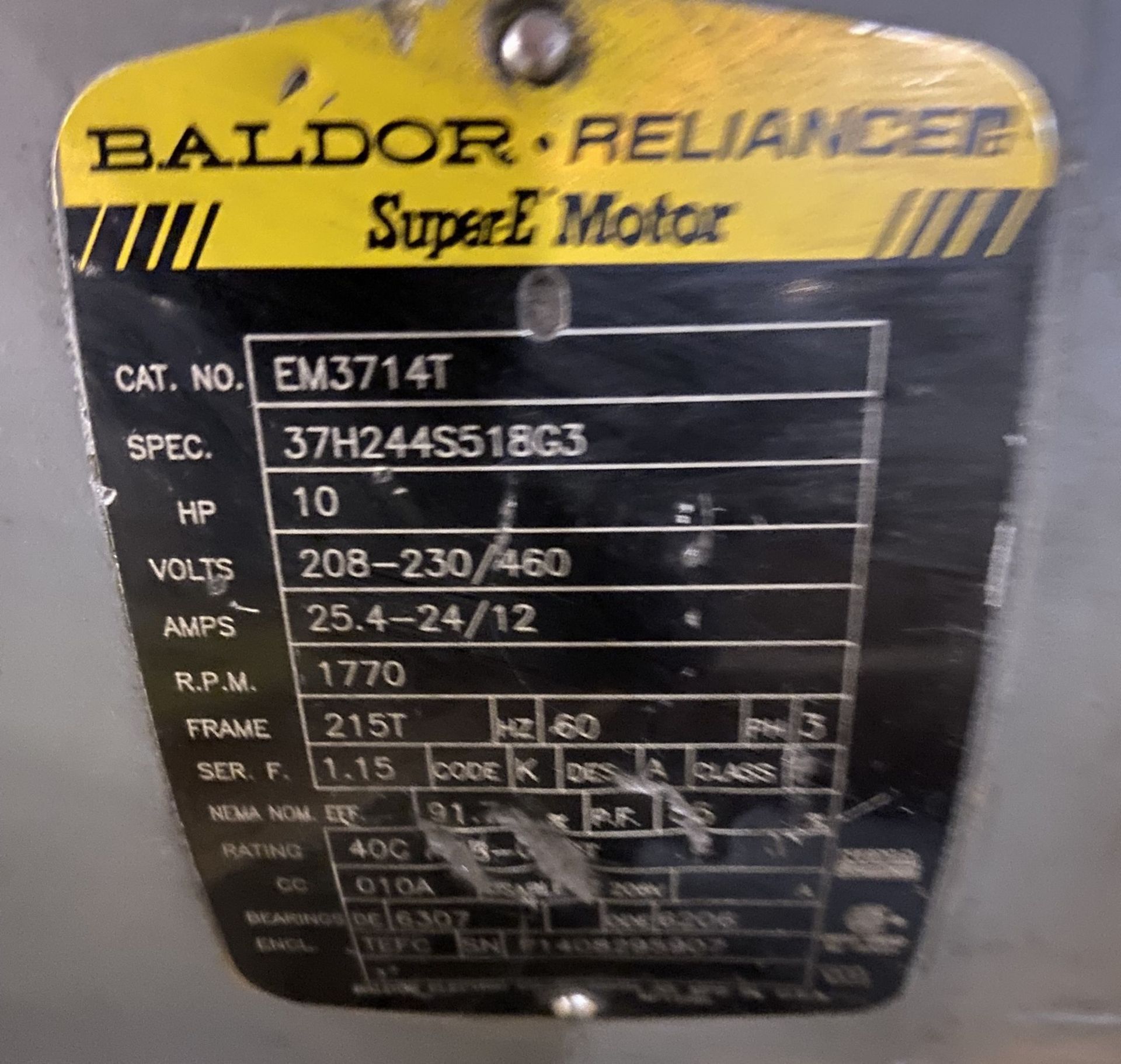 BALDOR 10HP ELECTRIC MOTOR, 1770 RPM - Image 2 of 2