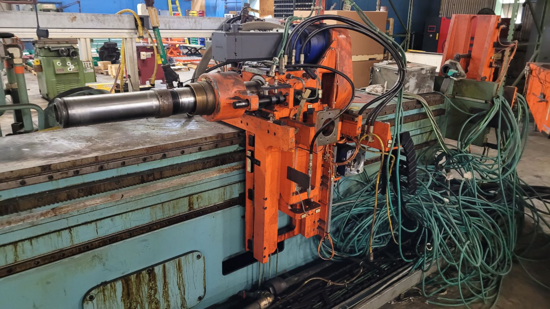 LANG HYDRAULIC TUBE BENDER MODEL HY 80 CNC MR (AS-IS & READY FOR REBUILDING) (RIGGING FEE $430) - Image 6 of 6