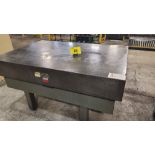 TRU-STONE CORPORATION APPROX. 10" X 48" X 72" GRANITE SURFACE PLATE ON STAND (RIGGING FEE $45)