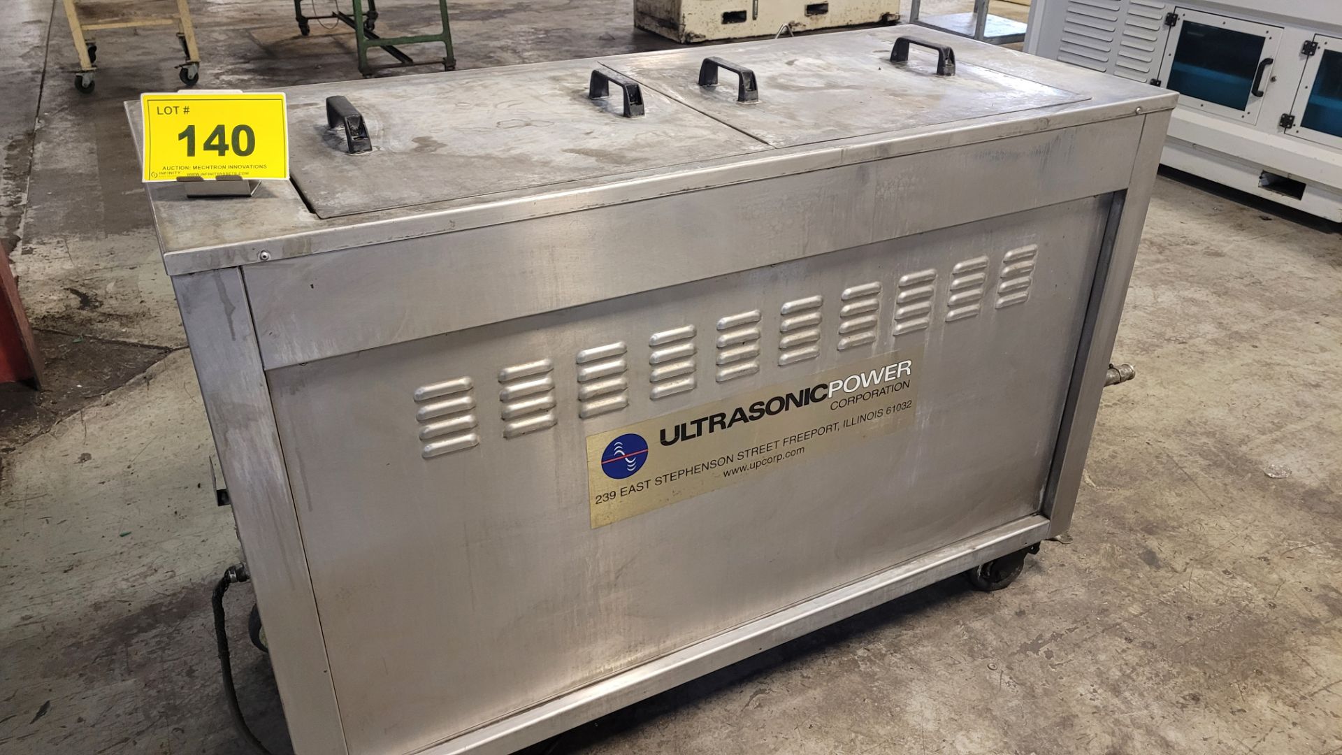 ULTRASONIC POWER CORP. ULTRASONIC CLEANER, C/W (2) BATH BASKETS (RIGGING FEE $75)