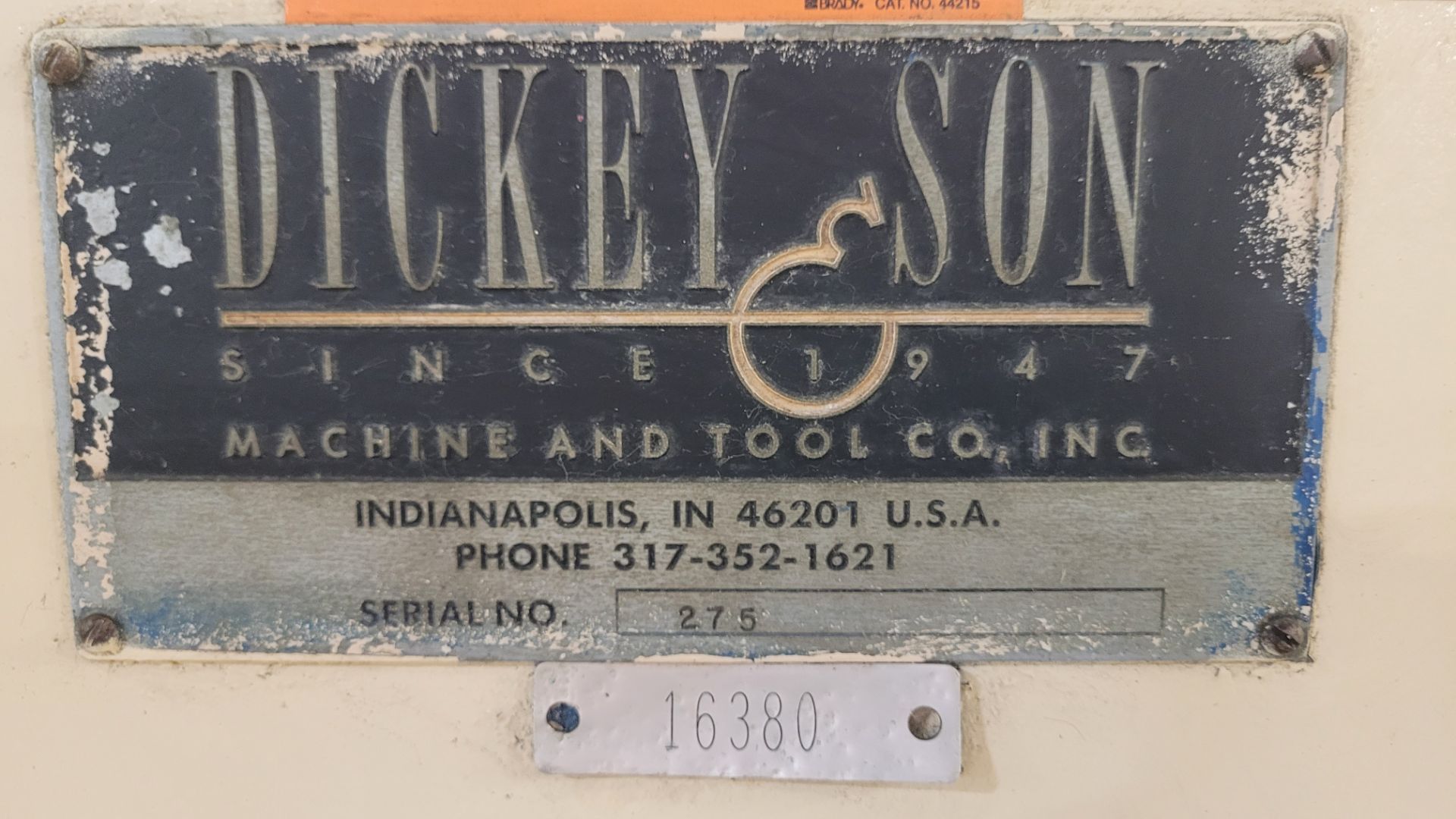 DICKEY & SON MULTI CYCLE ROTARY FORM NOTCH MACHINE MODEL 3 1/2, S/N 275 (RIGGING FEE $550) - Image 7 of 7