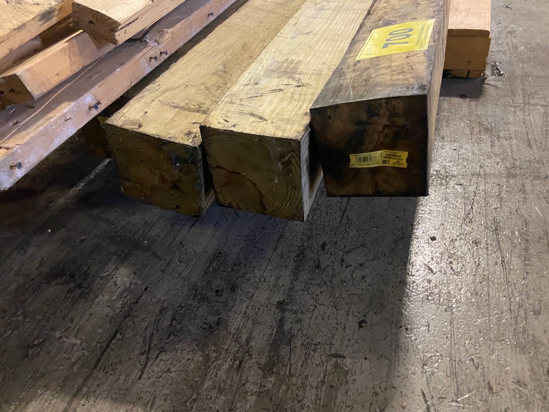 PALLET OF ASSORTED LUMBER & (5) 6" X 6" X 8' TIMBERS - Image 2 of 5