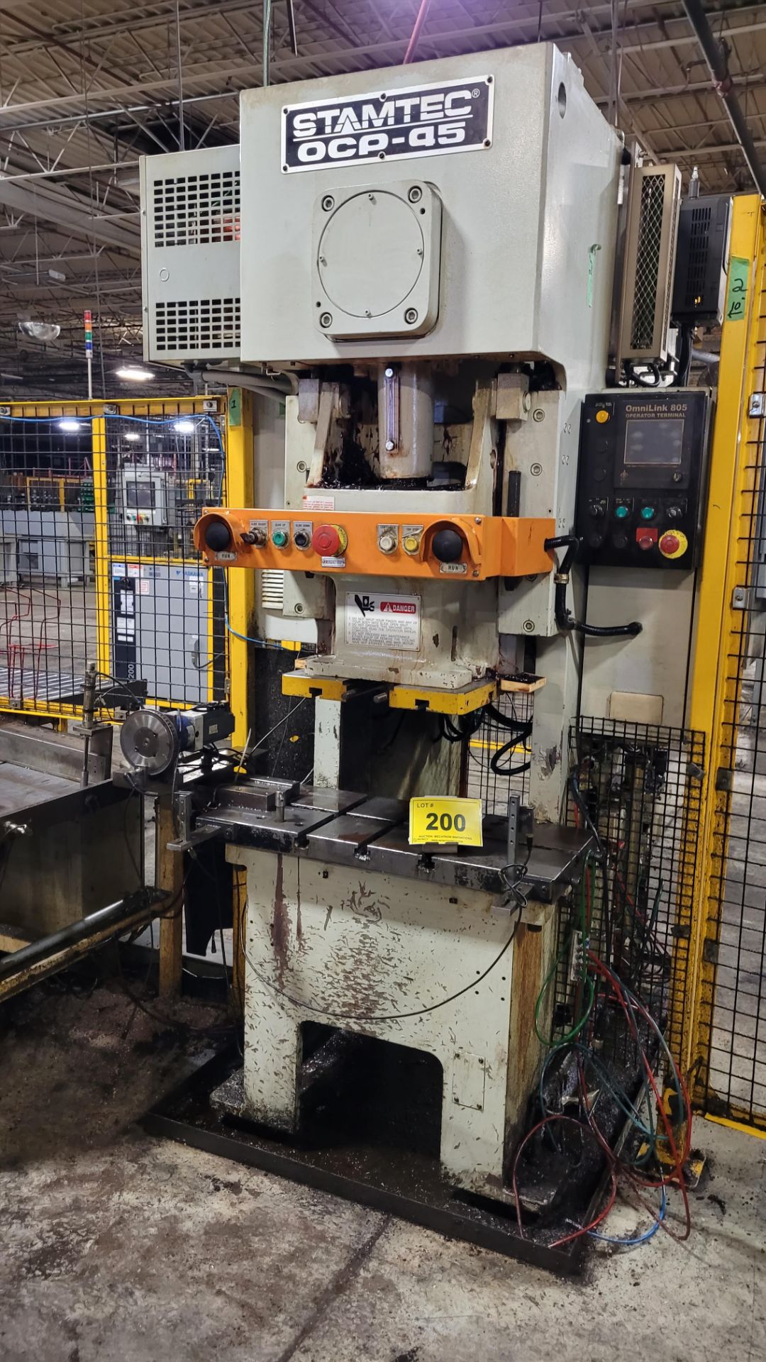 PUNCH PRESS CELL W/ STAMTEC OCP-45 GAP FRAME PUNCH PRESS, OMNILINK 805 CONTROLLER, SAFETY