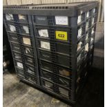 LOT OF (42) 7.5" X 14.5" X 23.5' LONG PLASTIC BINS