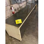 DIE STORAGE BENCH, 25" WIDE, 32" HIGH, 144" LONG