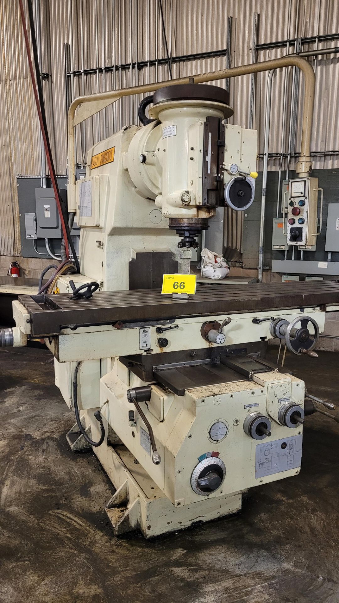 LAGUN FVA-2000 UNIVERSAL MILLING MACHINE, 18” X 80” TABLE (RIGGING FEE $550)