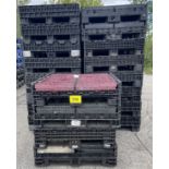 LOT OF (100) 42" X 48" FOLDING PLASTIC BINS