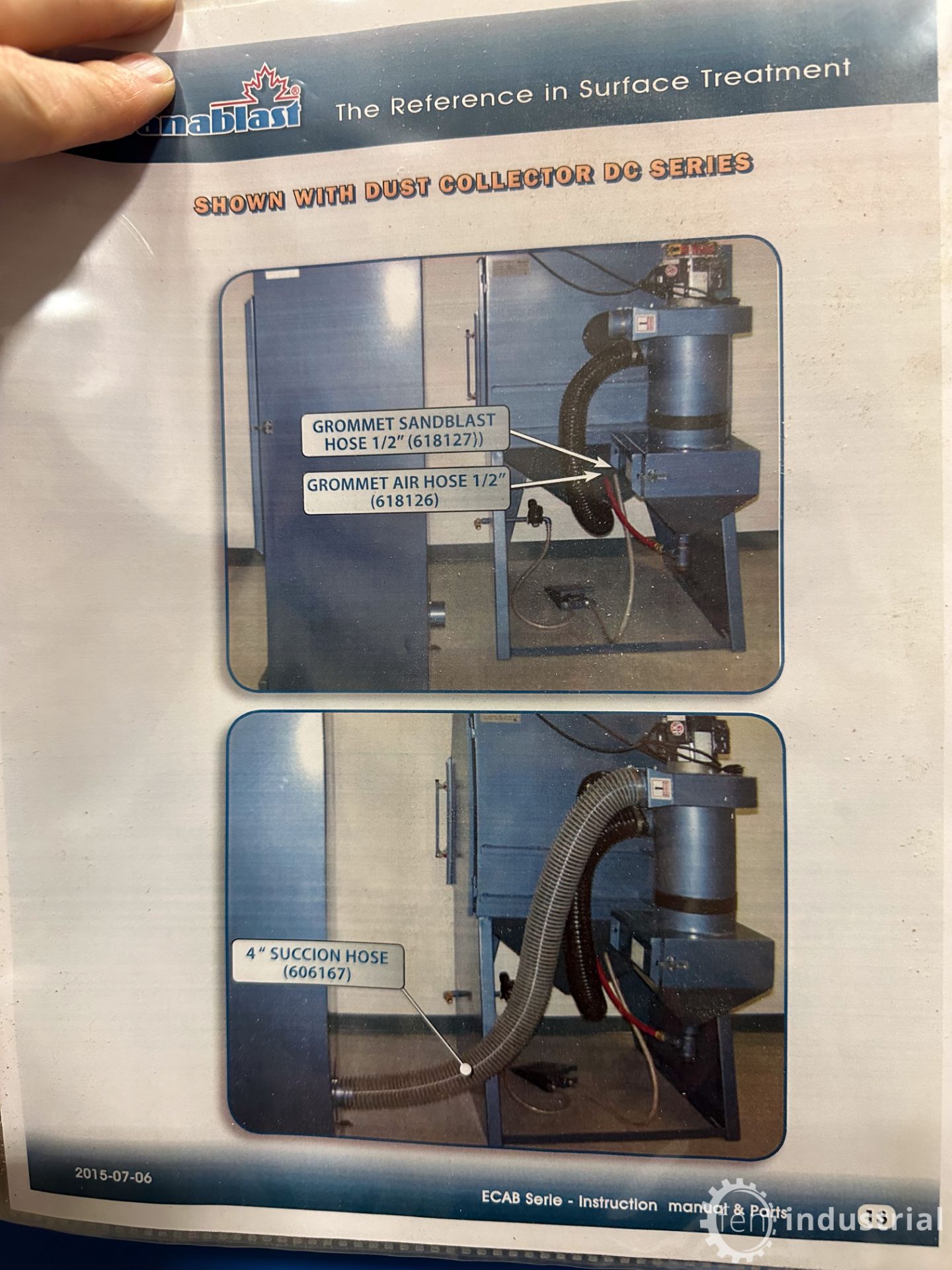 CANABLAST ECAB SERIES SUCTION / SANDBLAST CABINET W/ DUST COLLECTOR - Image 11 of 30