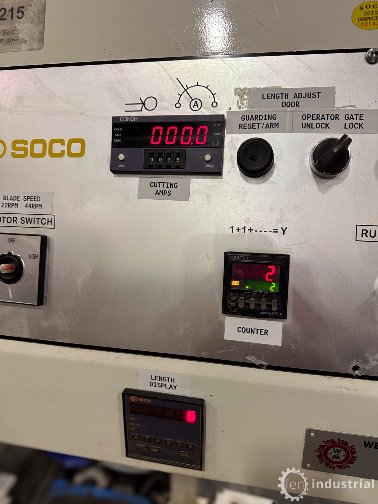 2013 SOCO MC-350FA-DR FULLY AUTOMATIC COLD SAW, 3HP, 3,500 RPM, S/N 1112MC350D053 W/ ROLLER CONVEYOR - Bild 56 aus 61